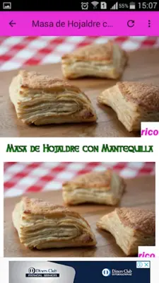 Recetas de Hojaldre Dulce android App screenshot 2